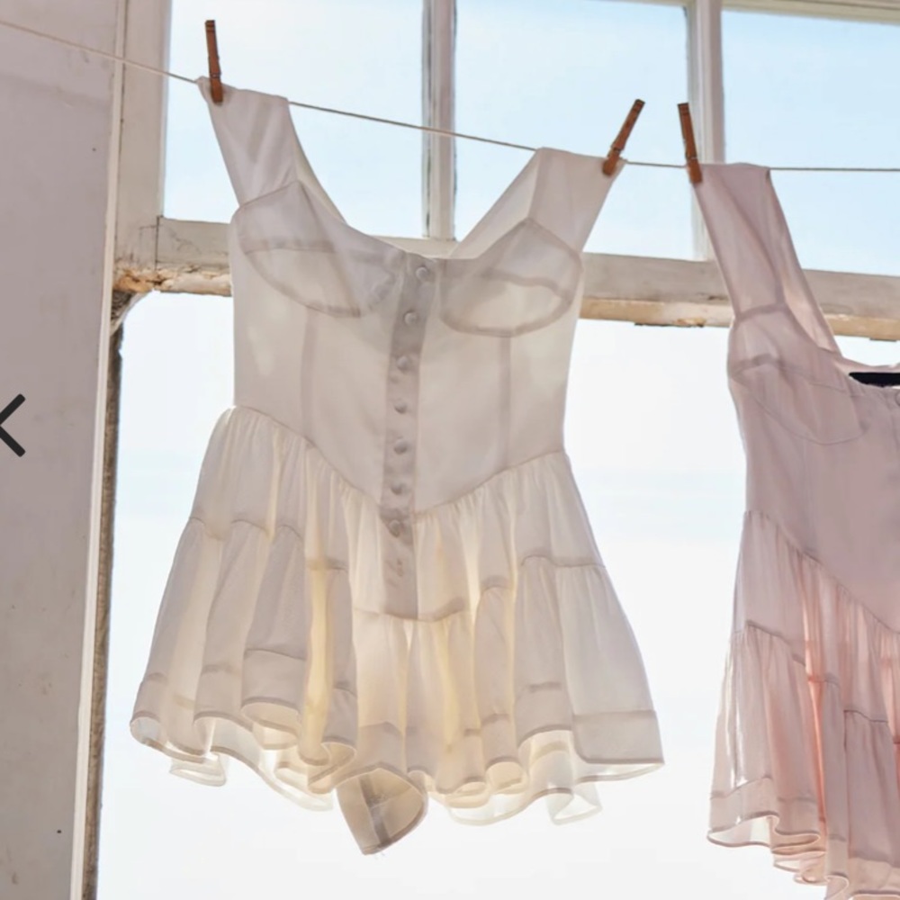 Vanessa Mooney Elizabeth Romper Dress in Ivory